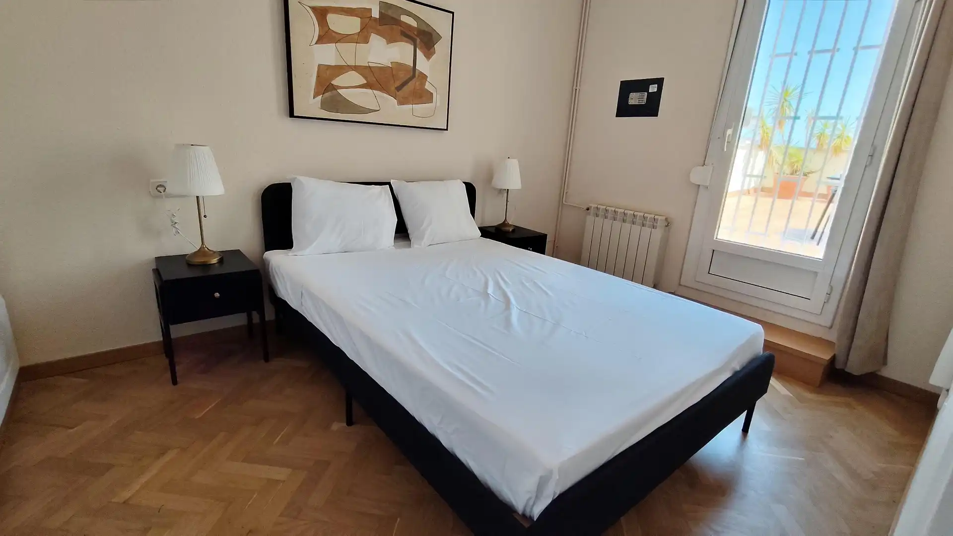 Schlafzimmer von Wohnung zur Miete in Barcelona mit Klimaanlage, Heizung und Parkett