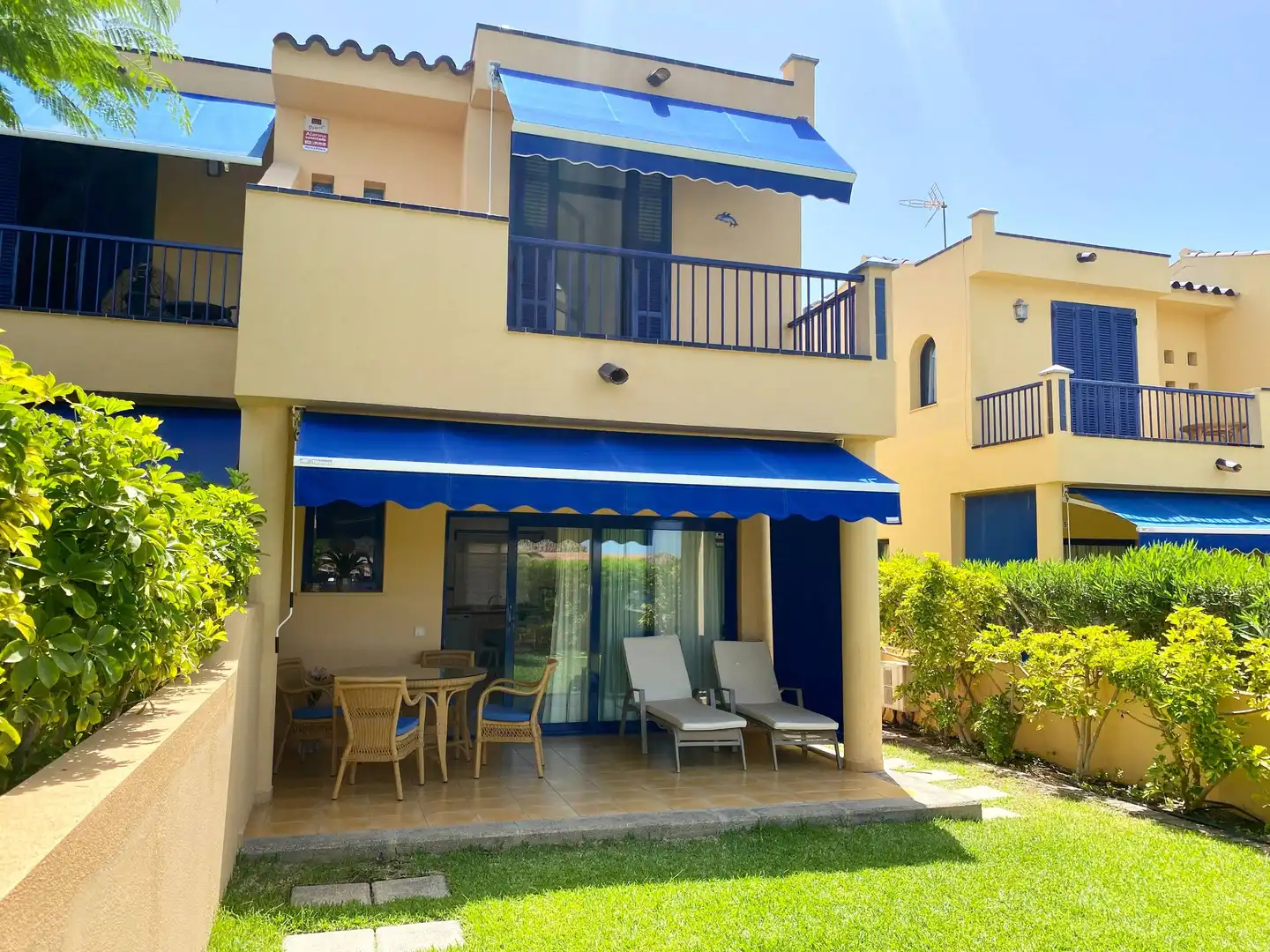 Terrasse von Maisonette zur Miete in San Bartolomé de Tirajana mit Klimaanlage, Privatgarten und Terrasse