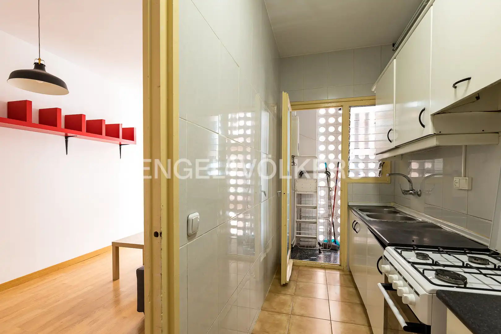 Kitchen of Flat for rent in Barcelona  with Heating, Furnished and Balcony