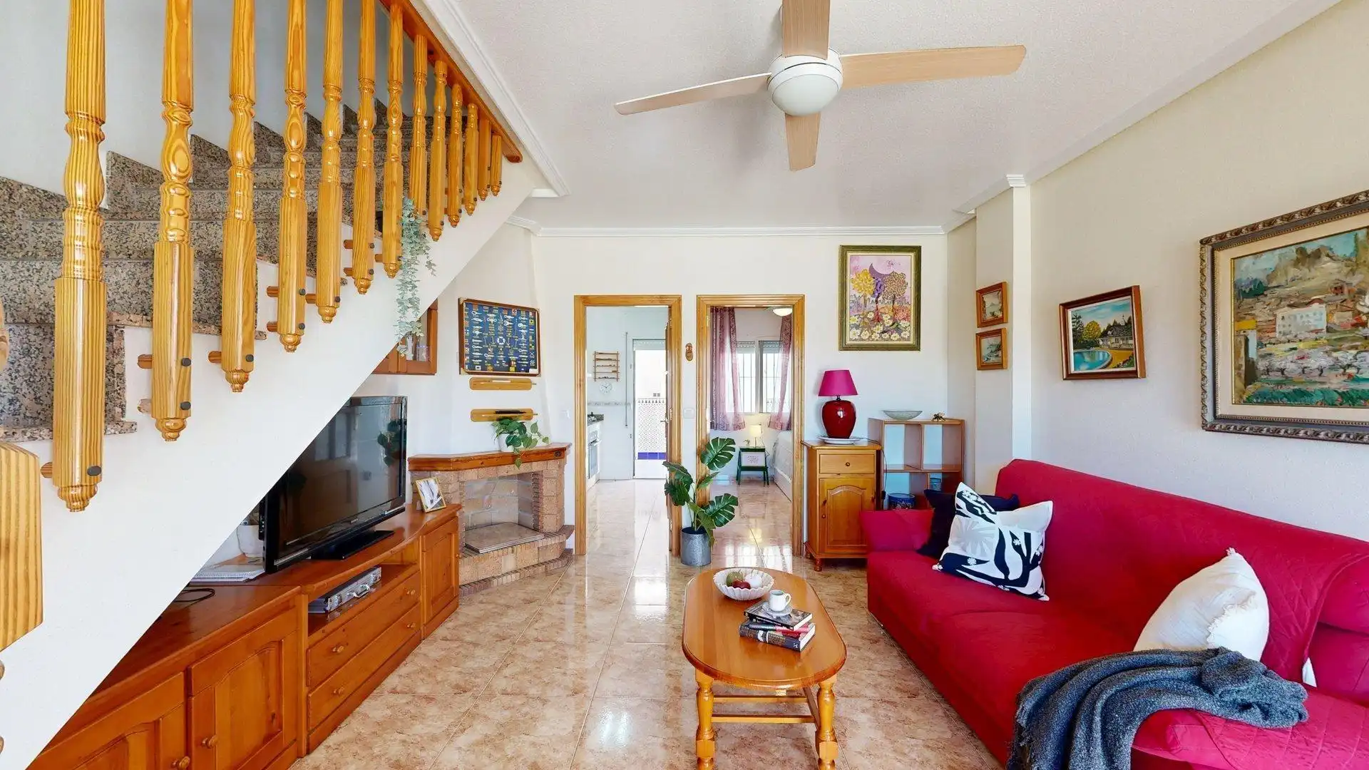 Sala de estar de Casa adosada en venta en Pilar de la Horadada con Jardín privado, Terraza y Balcón