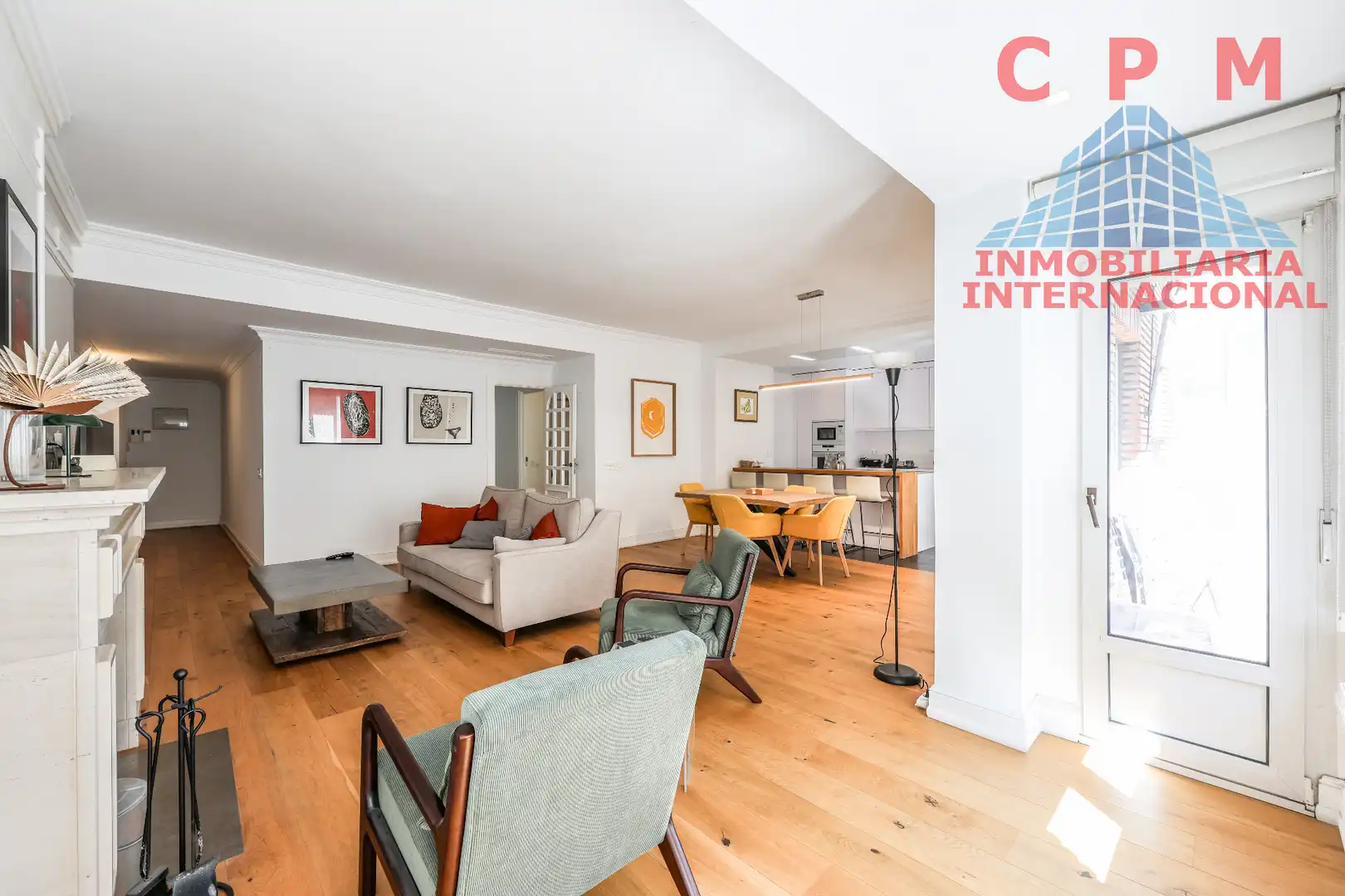 Wohnzimmer von Wohnung zur Miete in  Madrid Capital mit Klimaanlage, Heizung und Parkett