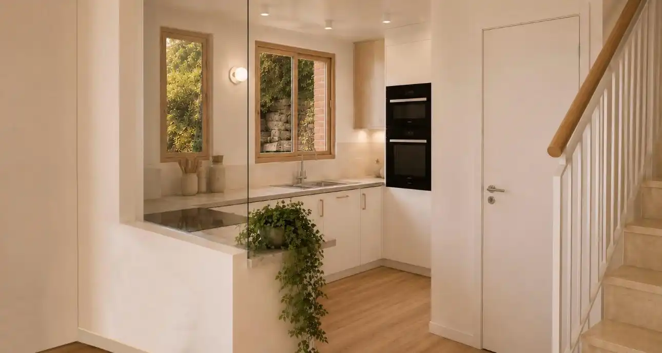 Cocina de Casa adosada en venta en Terrassa con Aire acondicionado, Calefacción y Terraza