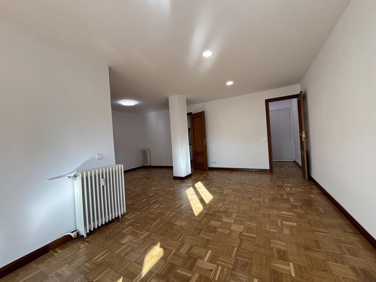 Living room of Flat to rent in  Madrid Capital  with Heating, Parquet flooring and Terrace