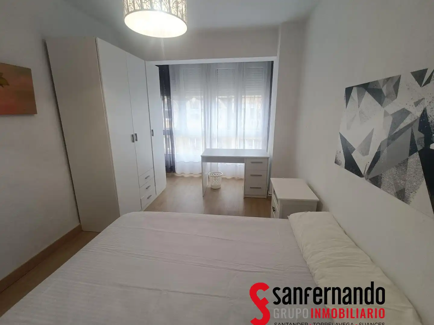 Bedroom of Flat for rent in Santander  with Heating, Furnished and Balcony