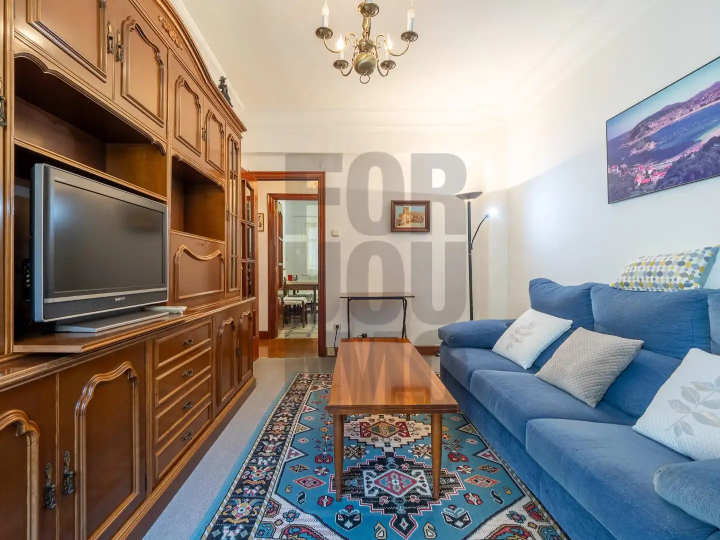 Living room of Flat for sale in Donostia - San Sebastián   with Heating, Parquet flooring and Terrace