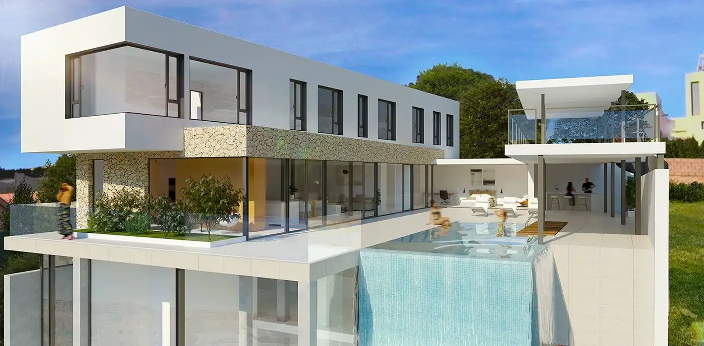 Vista exterior de Casa o xalet en venda en Alicante / Alacant amb Aire condicionat, Jardí privat i Terrassa