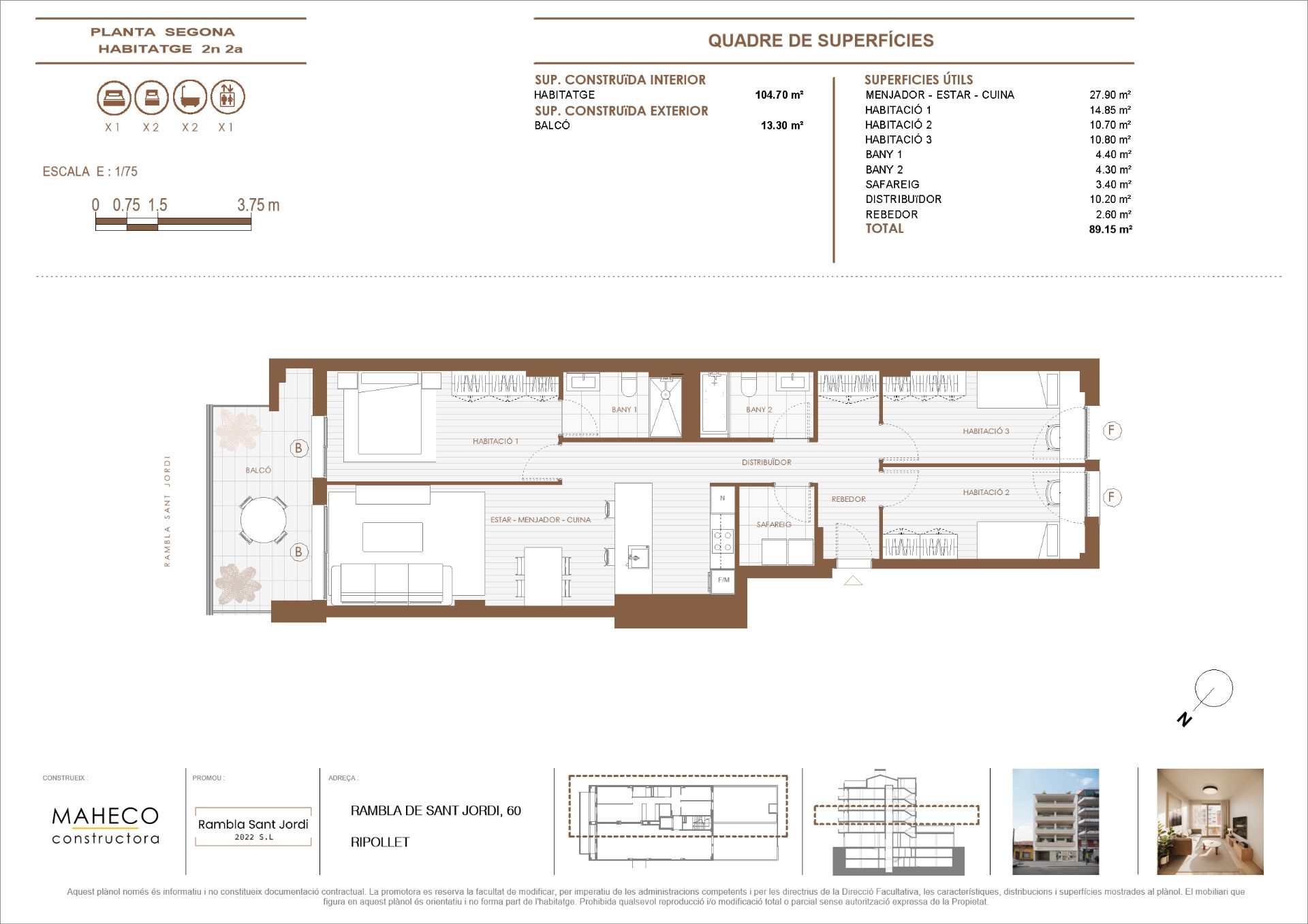 Pis en venda a Rambla de Sant Jordi, 60, Centre