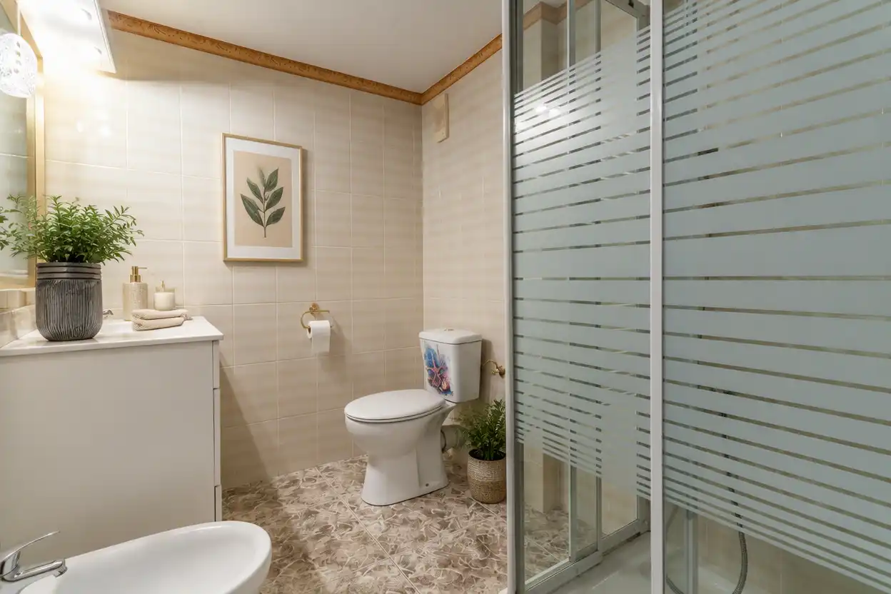Badezimmer von Wohnung zum Verkauf in Vilanova i la Geltrú mit Möbliert und Balkon
