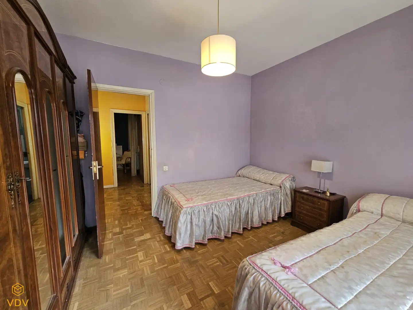 Bedroom of Flat for sale in  Pamplona / Iruña  with Heating, Parquet flooring and Terrace