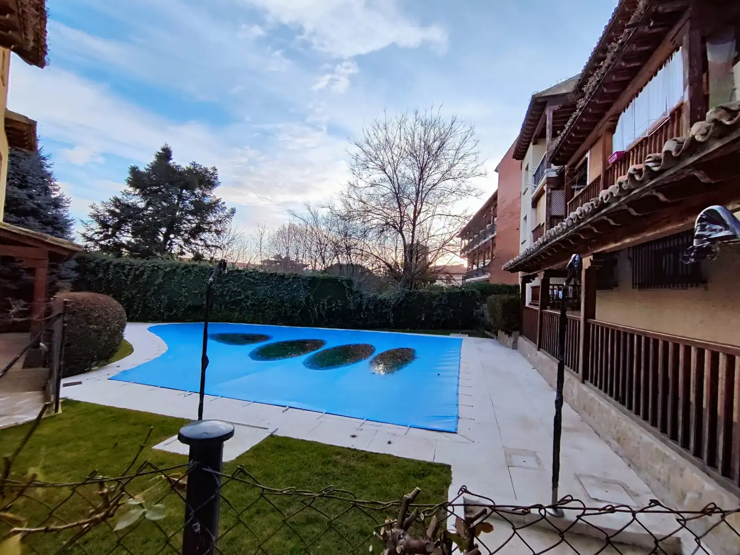 Swimming pool of Detached homes for sale in Manzanares El Real  with Heating, Private garden and Terrace