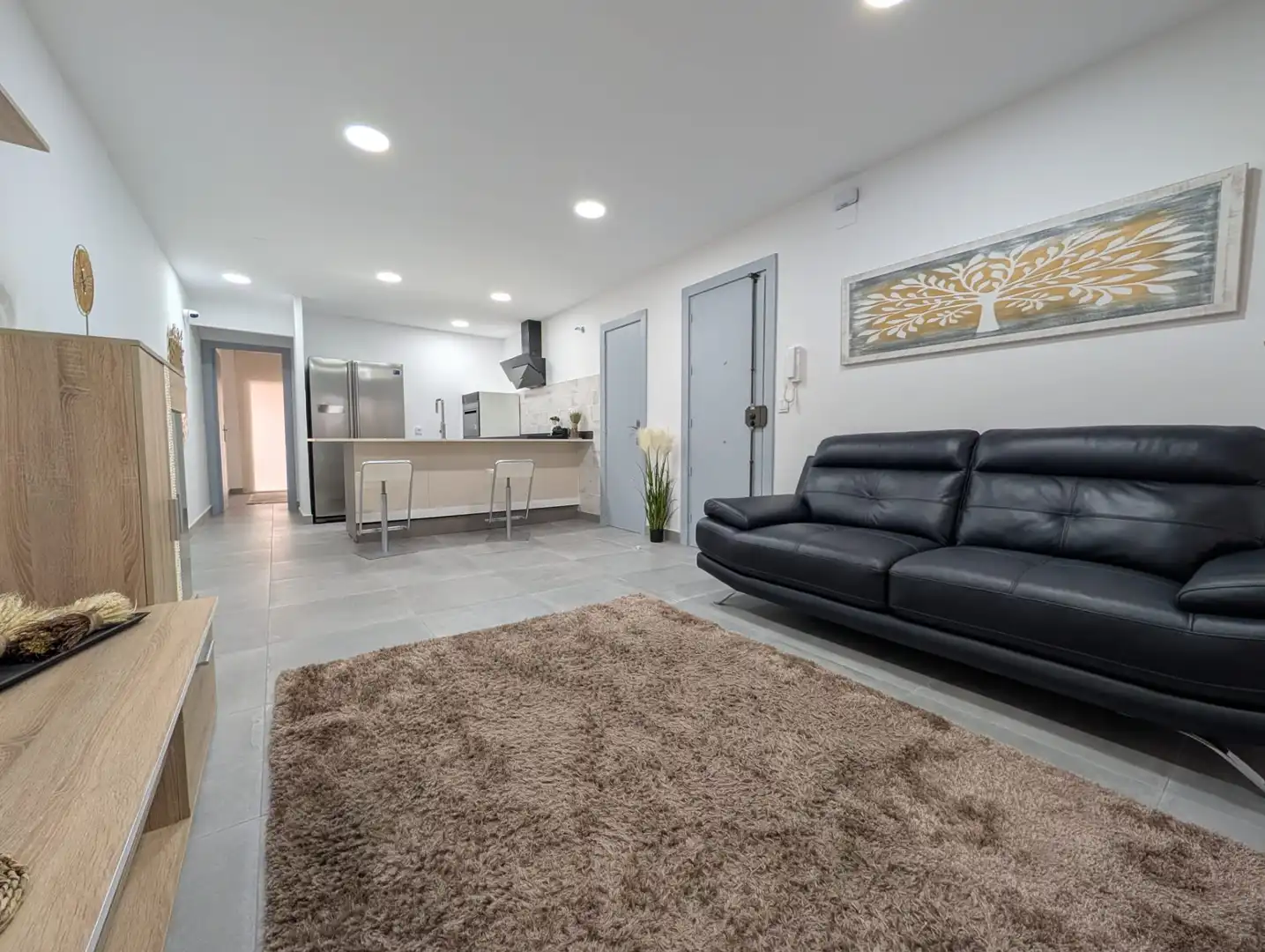 Living room of Attic for rent in Badalona  with Air Conditioner, Parquet flooring and Terrace