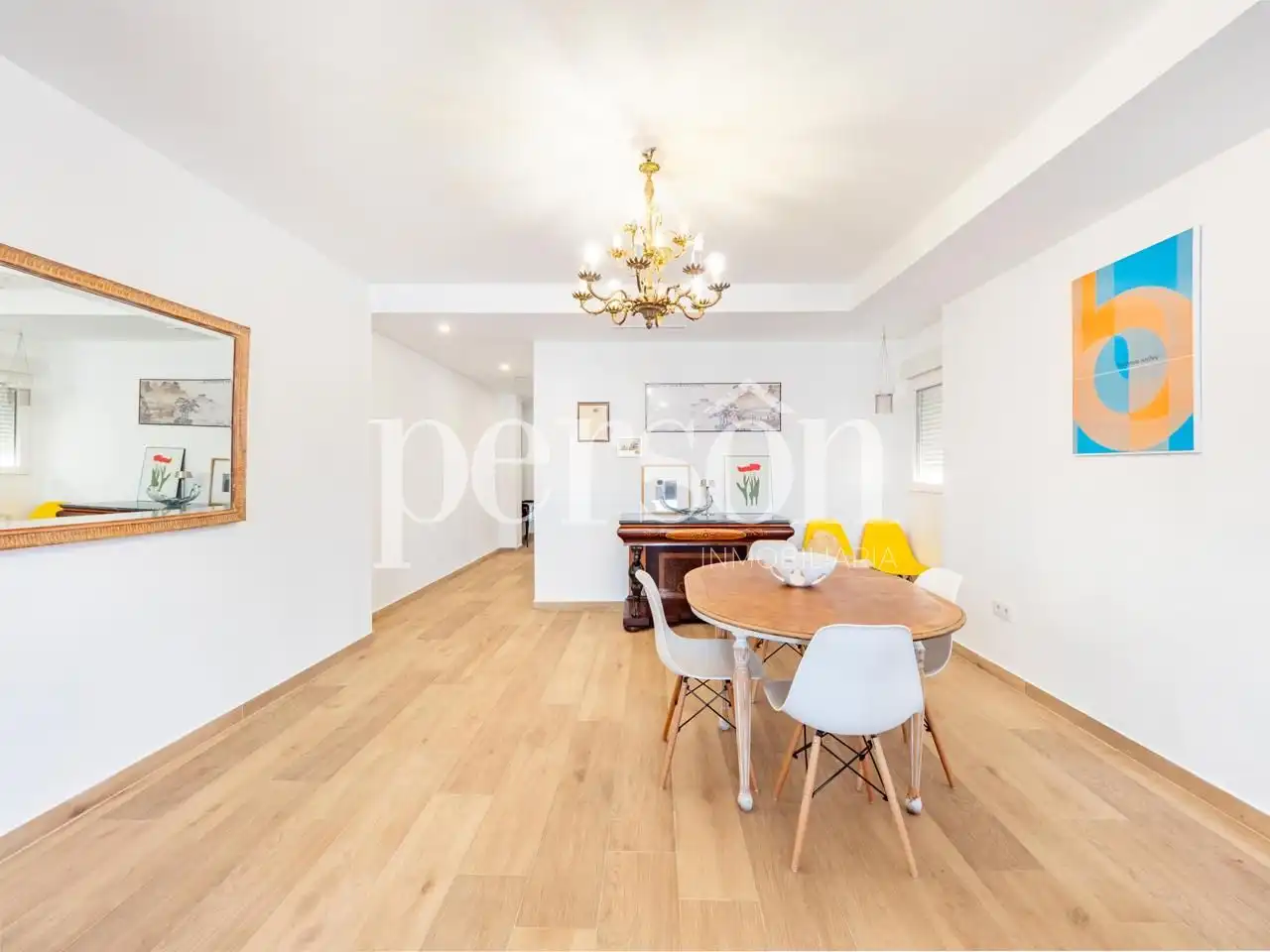 Esszimmer von Wohnung zur Miete in Valencia mit Klimaanlage, Terrasse und Möbliert