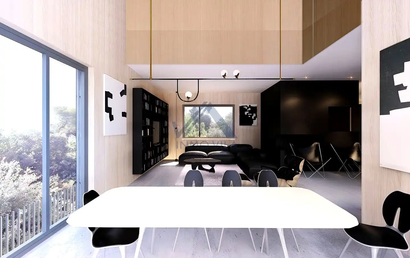 Sala de estar de Casa o chalet en venta en Barcelona con Jardín privado, Terraza y Piscina