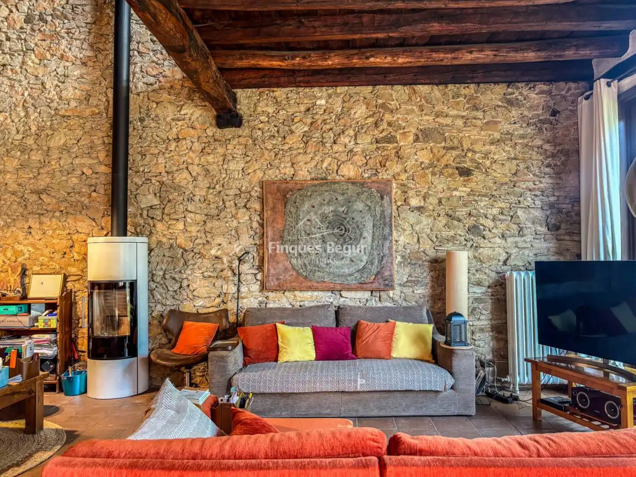 Sala d'estar de Casa o xalet en venda en Palafrugell amb Aire condicionat, Calefacció i Jardí privat