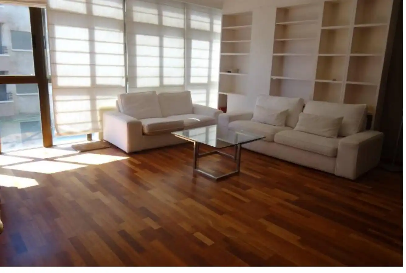 Living room of Flat for rent in  Palma de Mallorca  with Air Conditioner, Parquet flooring and Balcony