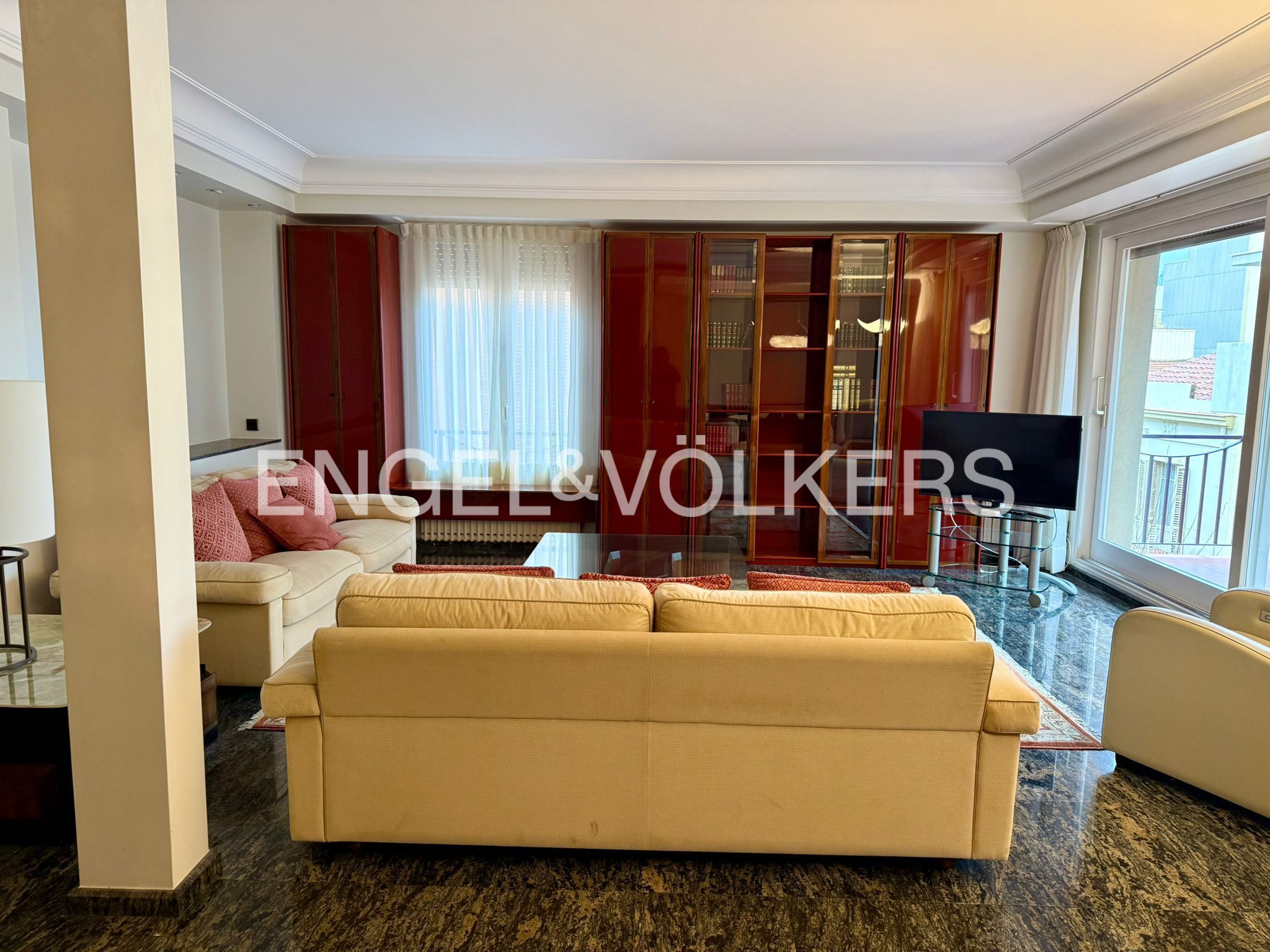 Living room of Apartment to rent in Badalona  with Air Conditioner, Heating and Parquet flooring