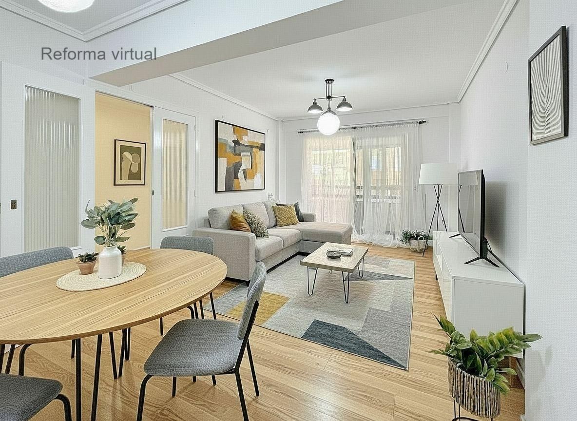 Living room of Flat for sale in  Valencia Capital  with Terrace and Balcony