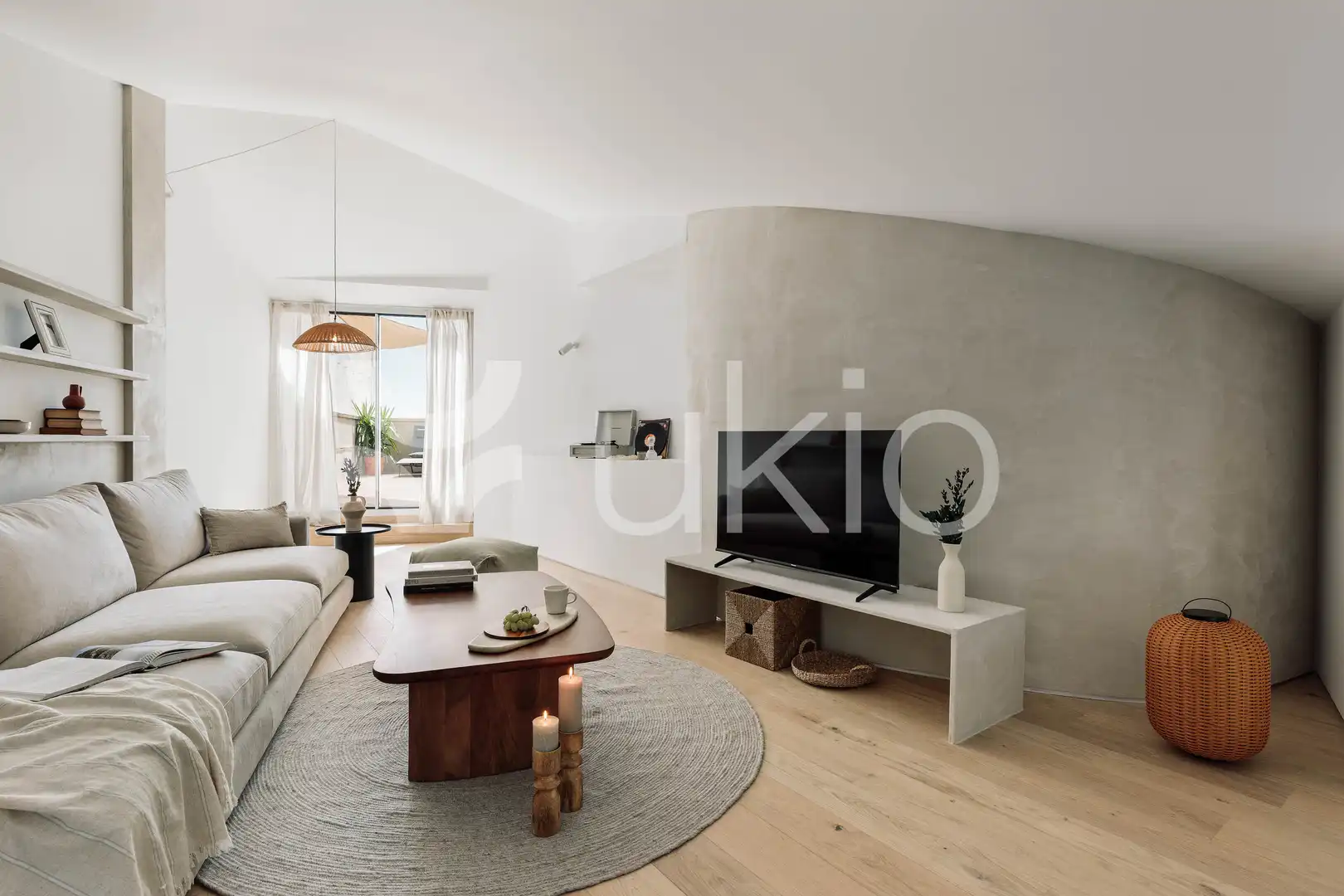 Living room of Apartments for rent in Barcelona  with Air Conditioner, Heating and Terrace