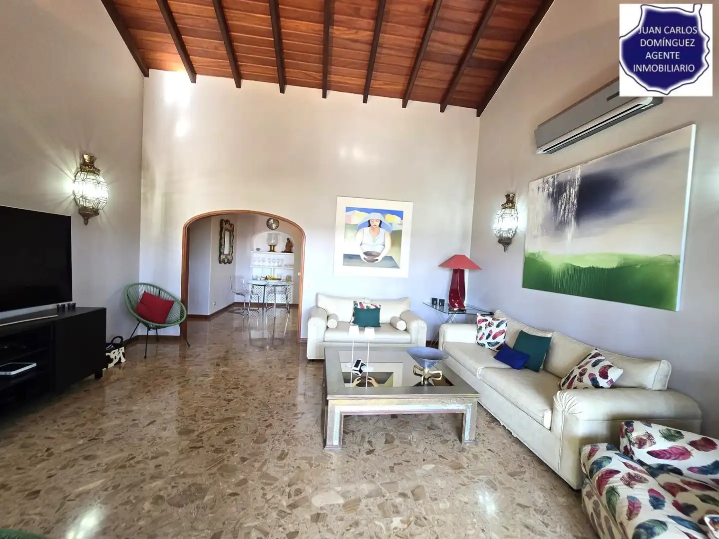 Sala de estar de Casa o chalet de alquiler en San Bartolomé de Tirajana con Aire acondicionado, Jardín privado y Terraza