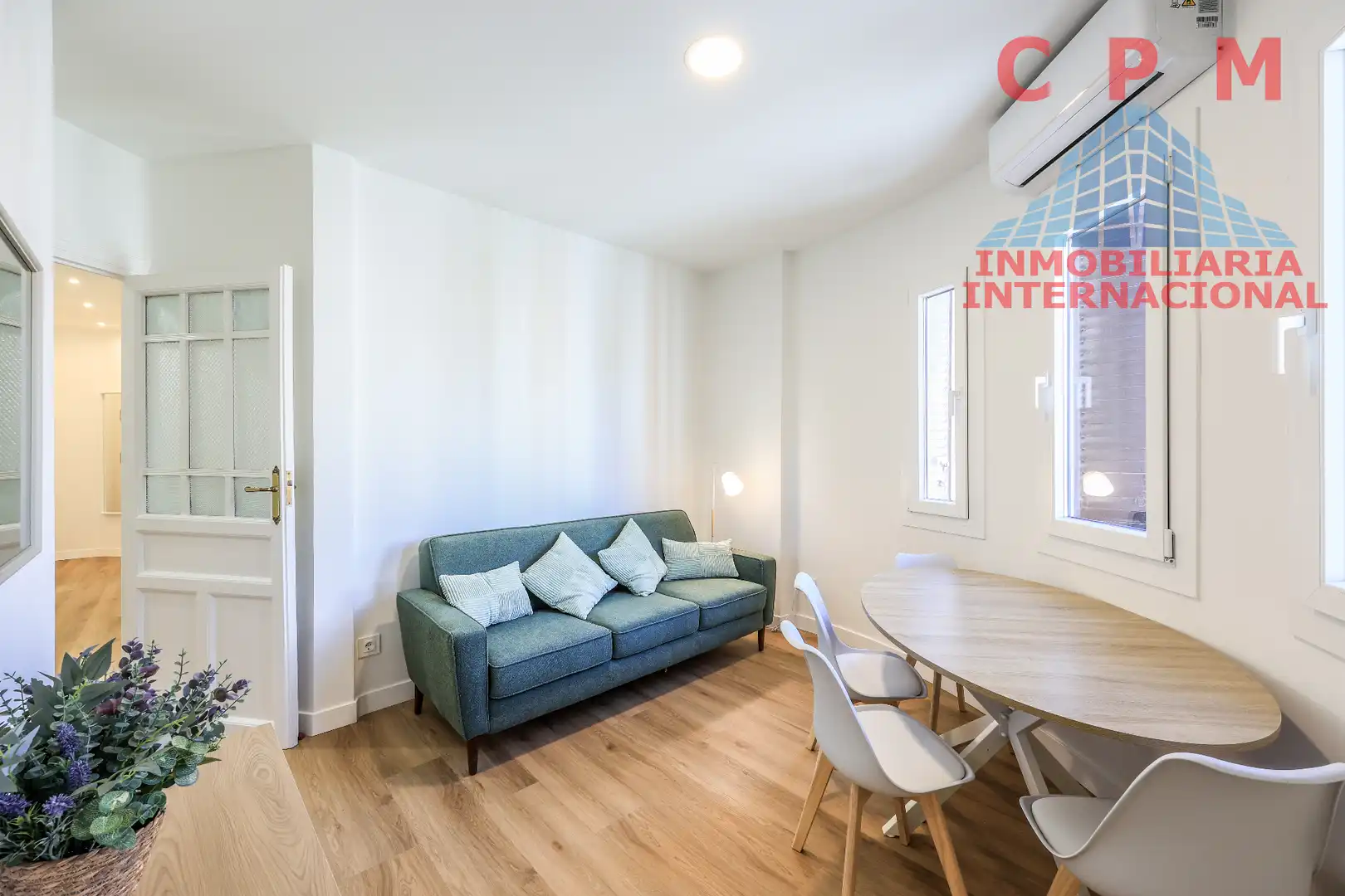 Sala d'estar de Pis de lloguer en  Madrid Capital amb Aire condicionat, Calefacció i Parquet