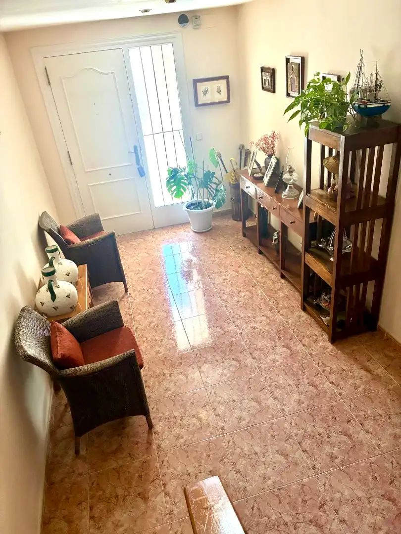 Wohnzimmer von Einfamilien-Reihenhaus zum Verkauf in Canet de Mar mit Heizung, Terrasse und Ofen