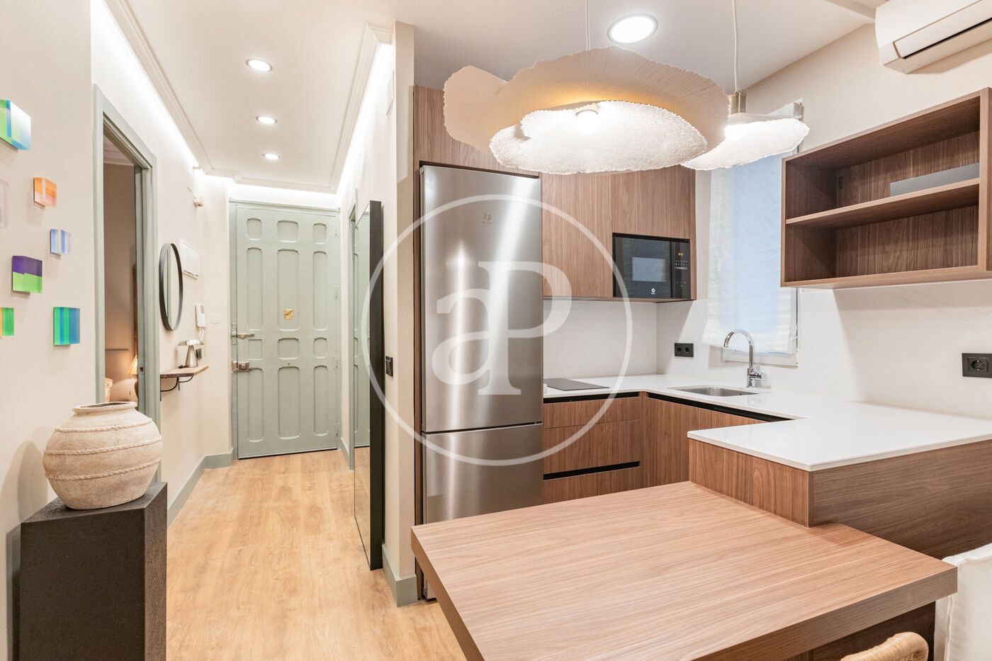 Kitchen of Flat for sale in  Madrid Capital  with Air Conditioner, Heating and Furnished