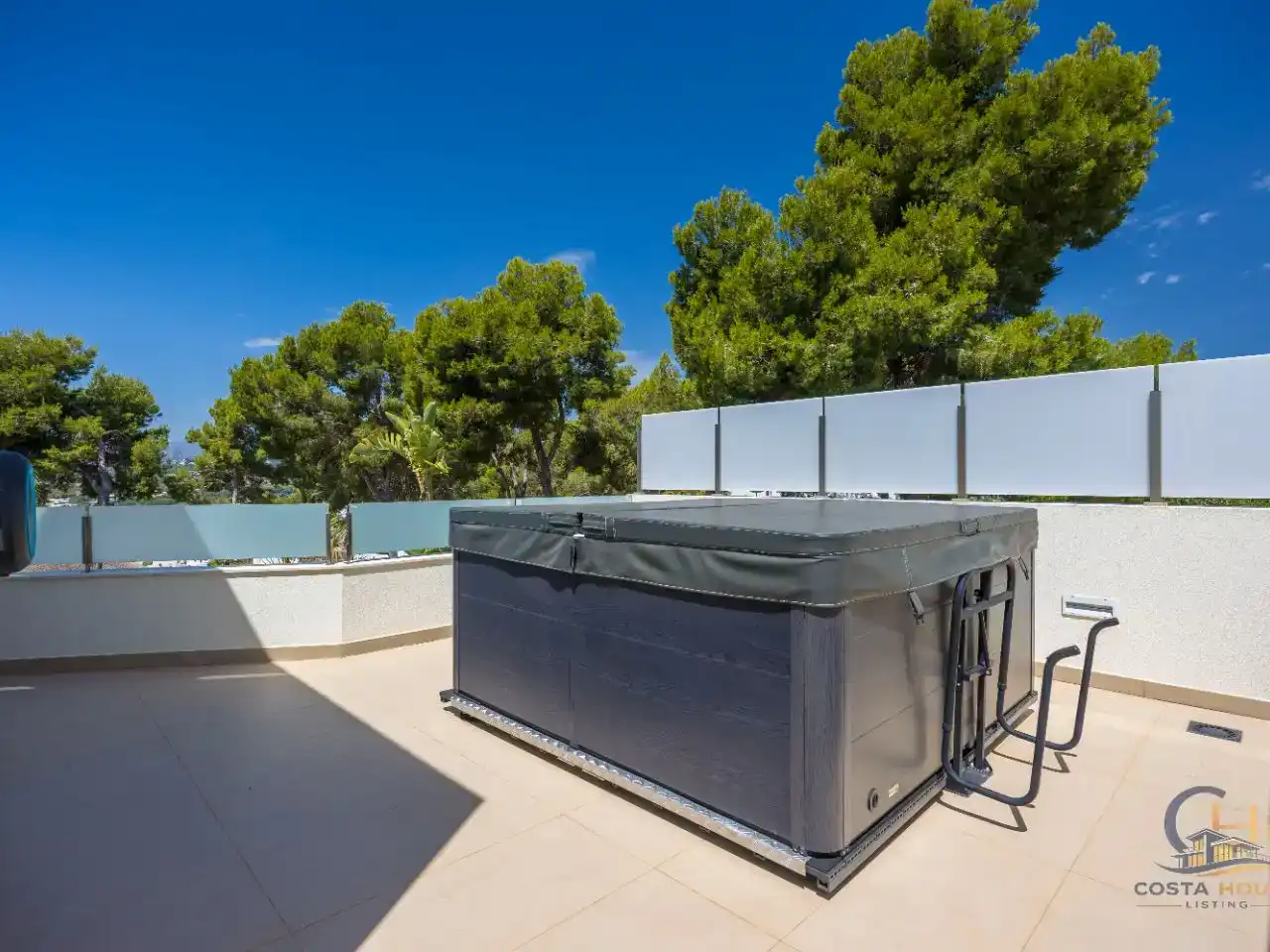 Terrasse von Wohnung zum Verkauf in Moraira mit Klimaanlage, Schwimmbad und Balkon
