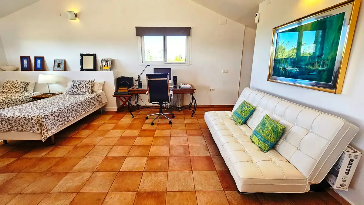 Living room of Houses for sale in El Madroño  with Air Conditioner and Private garden