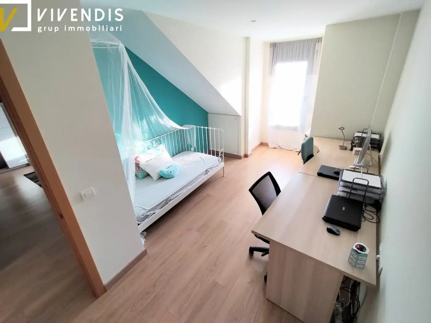 Bedroom of Attic for sale in Mollerussa  with Air Conditioner, Heating and Parquet flooring