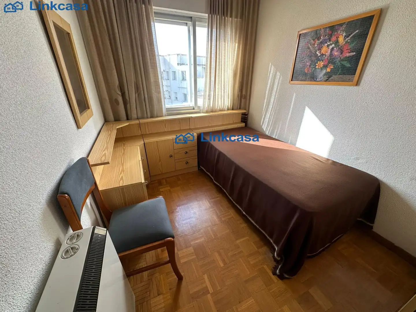 Bedroom of Flat for sale in Madrid  with Heating, Parquet flooring and Terrace