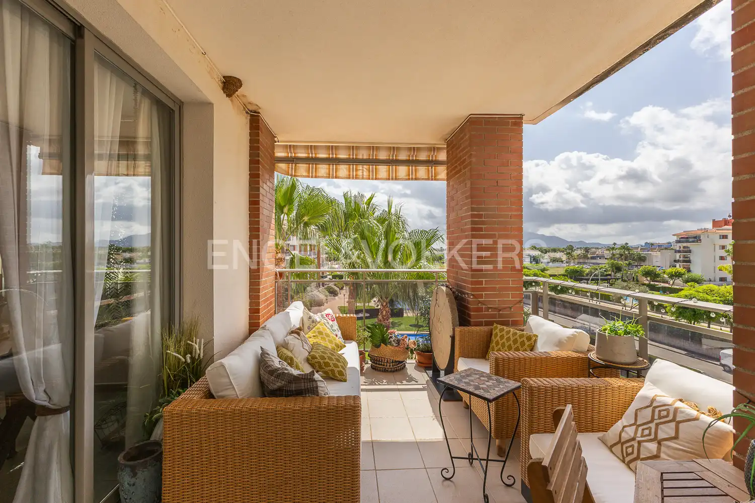 Terrace of Flat for rent in El Verger  with Air Conditioner, Heating and Private garden