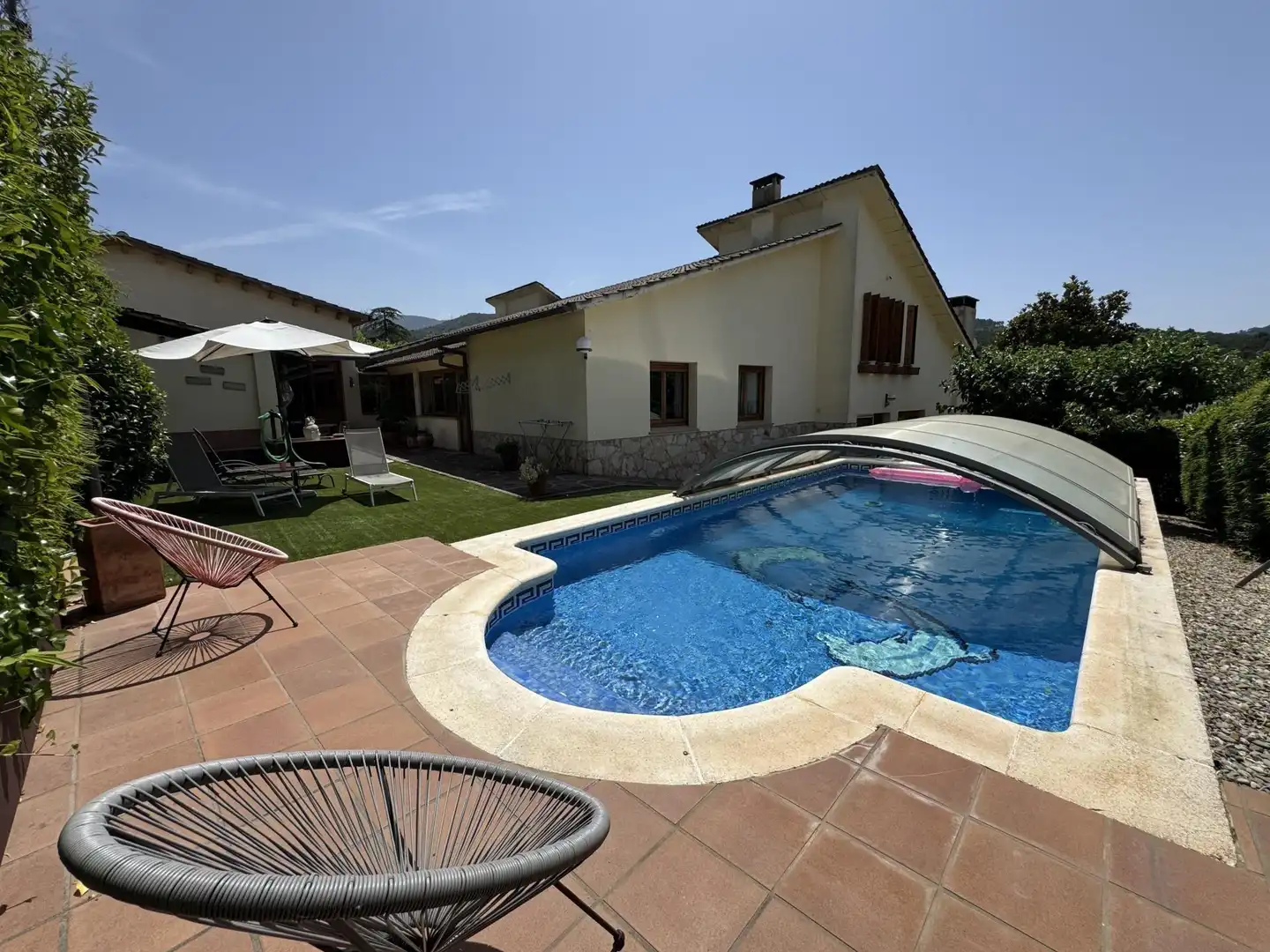 Swimming pool of Houses for sale in Aiguafreda  with Heating, Terrace and Swimming Pool
