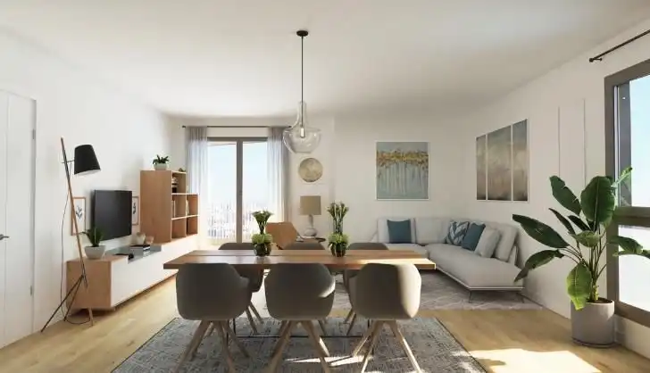 Sala de estar de Apartamento en venta en Málaga con Aire acondicionado, Calefacción y Jardín privado