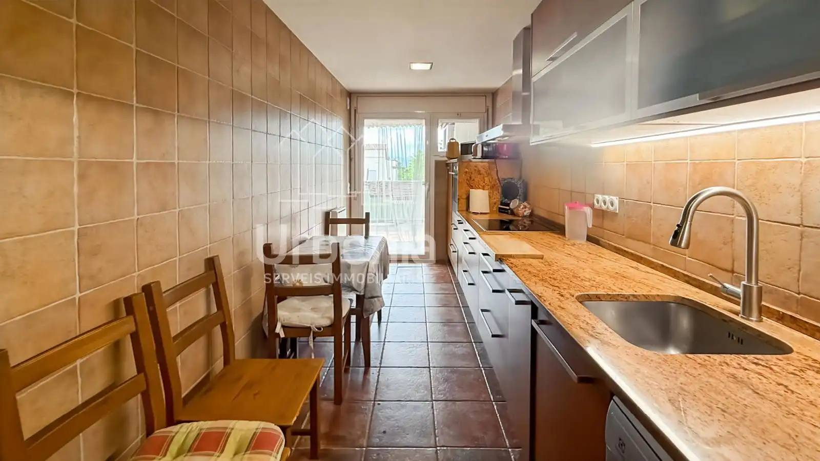Kitchen of Flat for sale in Tordera  with Heating, Terrace and Furnished