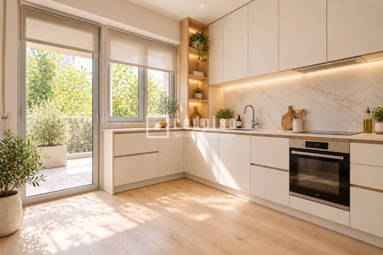 Küche von Wohnung zum Verkauf in Madrid mit Heizung, Parkett und Terrasse