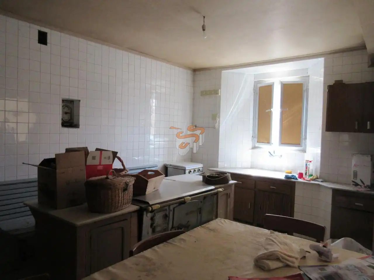 Cocina de Finca rústica en venta en A Capela  con Jardín privado