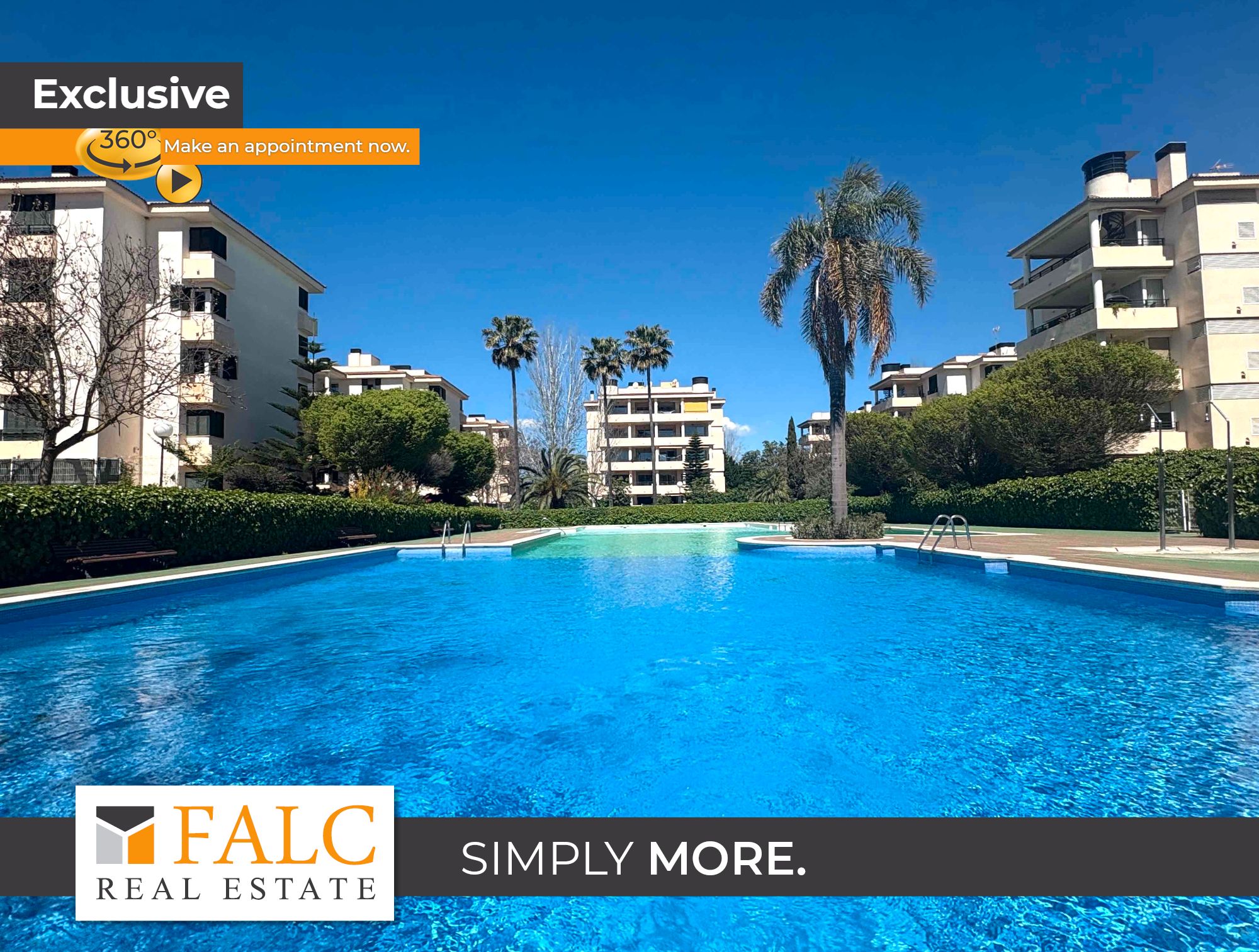 Piscina de Apartament en venda en  Palma de Mallorca amb Jardí privat i Piscina comunitària