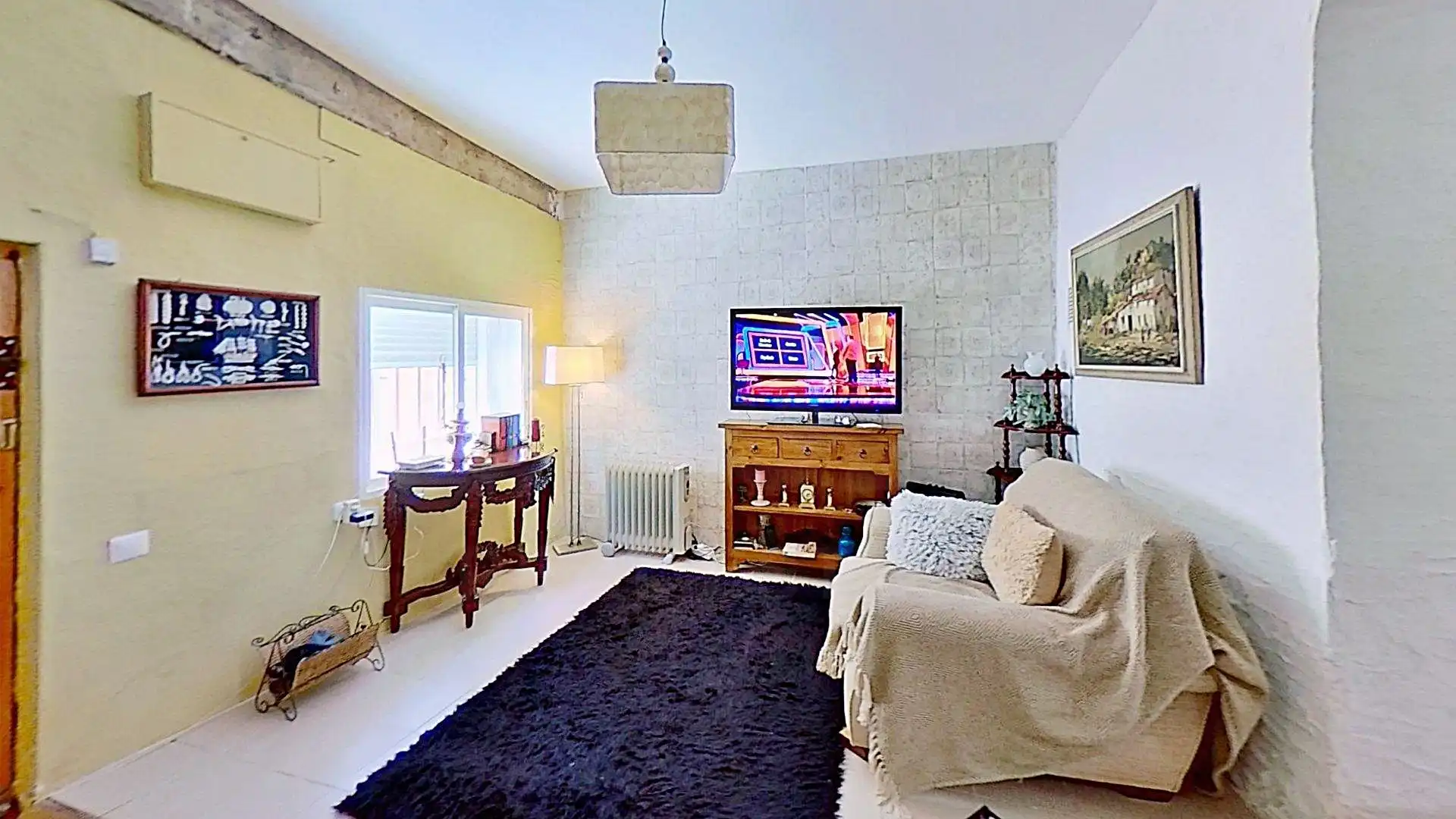 Sala de estar de Casa adosada en venta en Sax con Aire acondicionado, Calefacción y Terraza