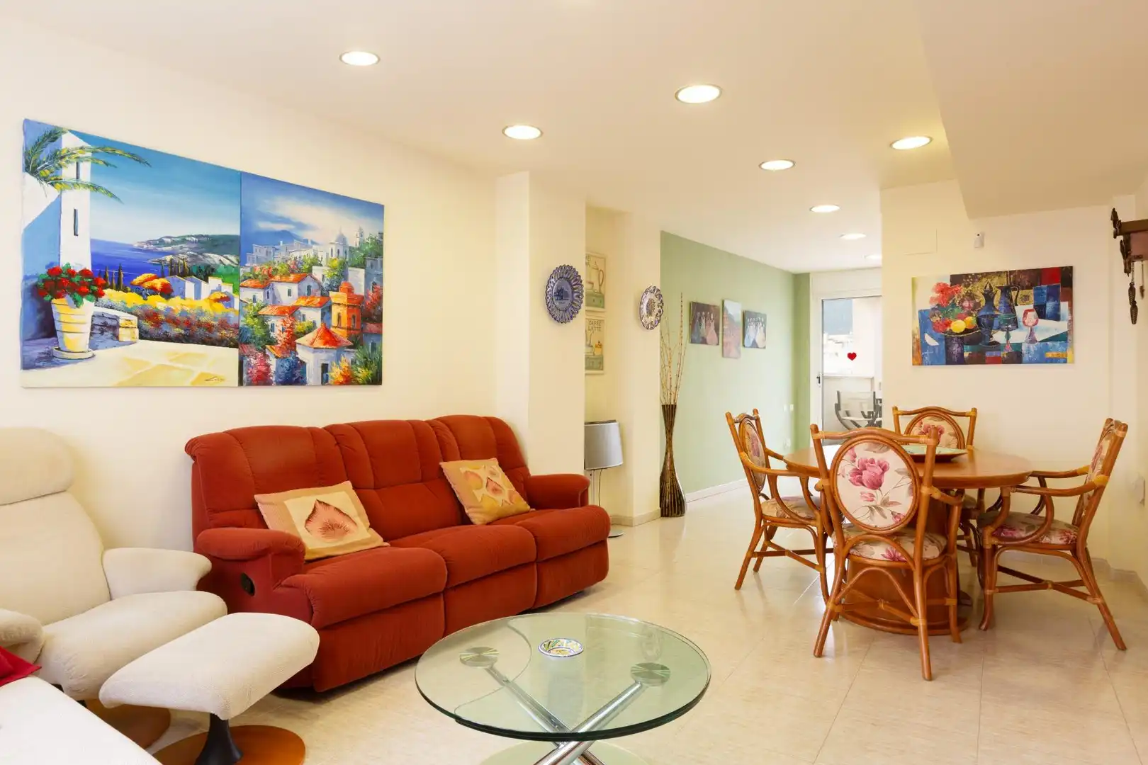 Sala de estar de Dúplex en venta en La Ràpita con Aire acondicionado, Terraza y Balcón
