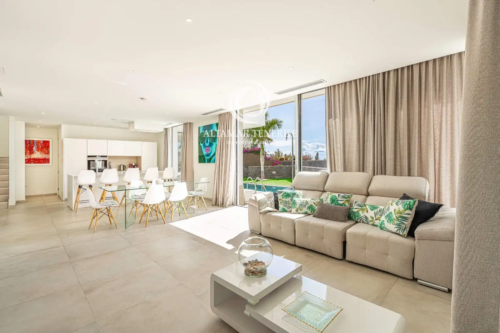 Sala de estar de Casa o chalet de alquiler en Guía de Isora con Terraza, Trastero y Piscina