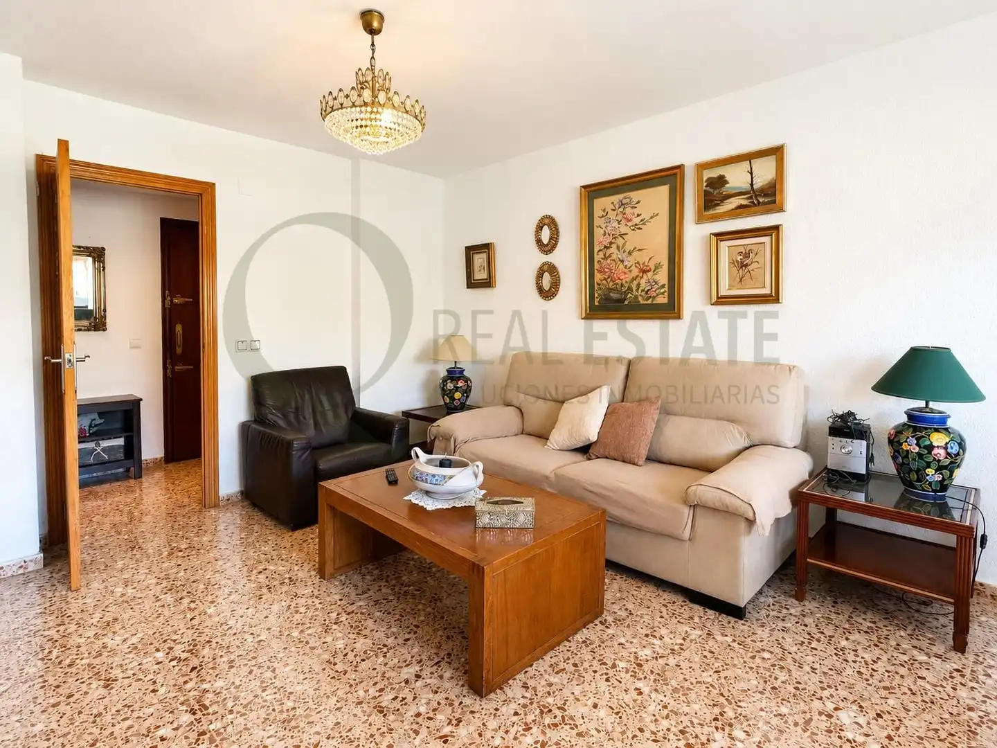 Sala d'estar de Pis en venda en Sant Joan d'Alacant amb Aire condicionat, Moblat i Balcó
