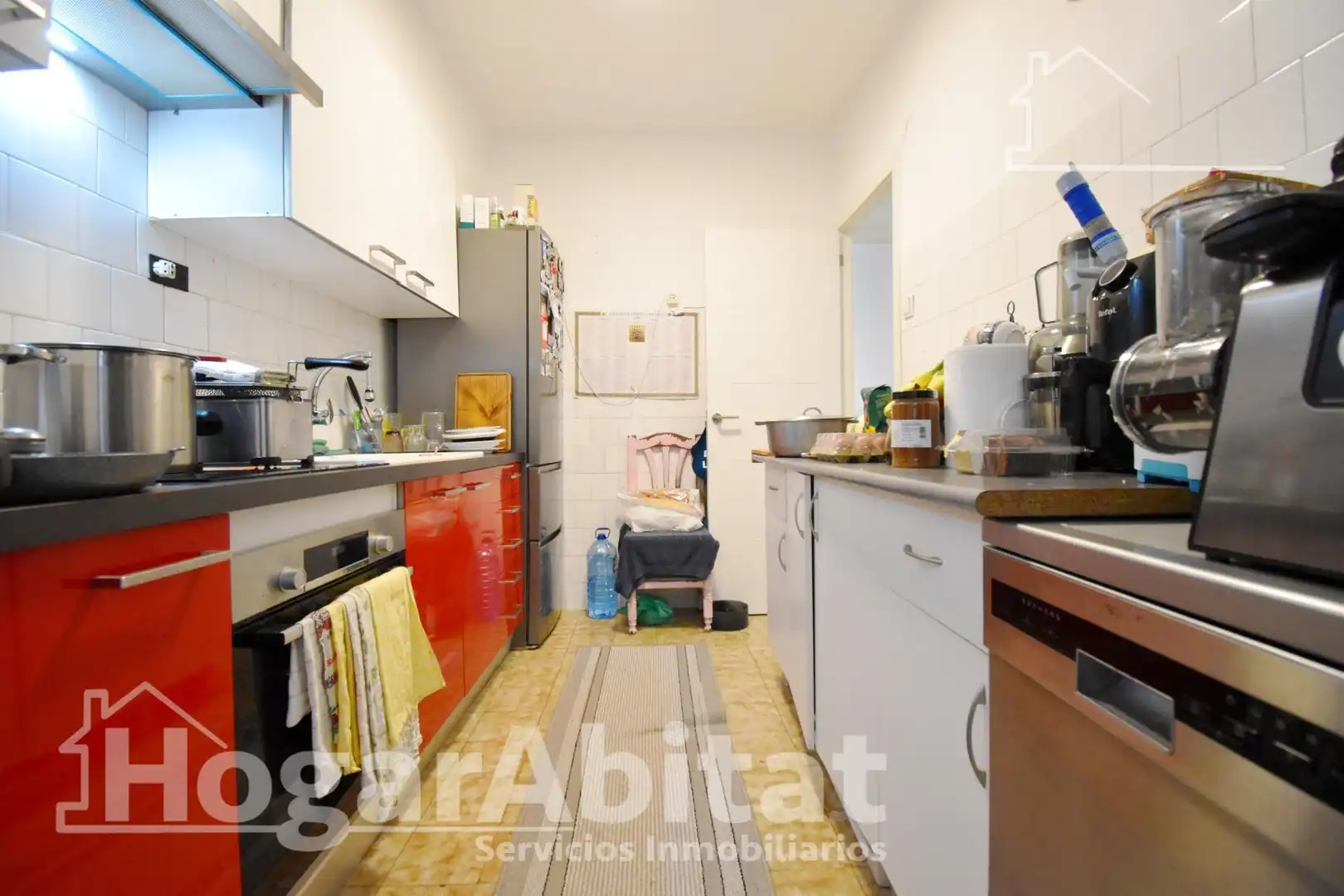 Kitchen of Flat for sale in Oliva  with Parquet flooring, Furnished and Balcony