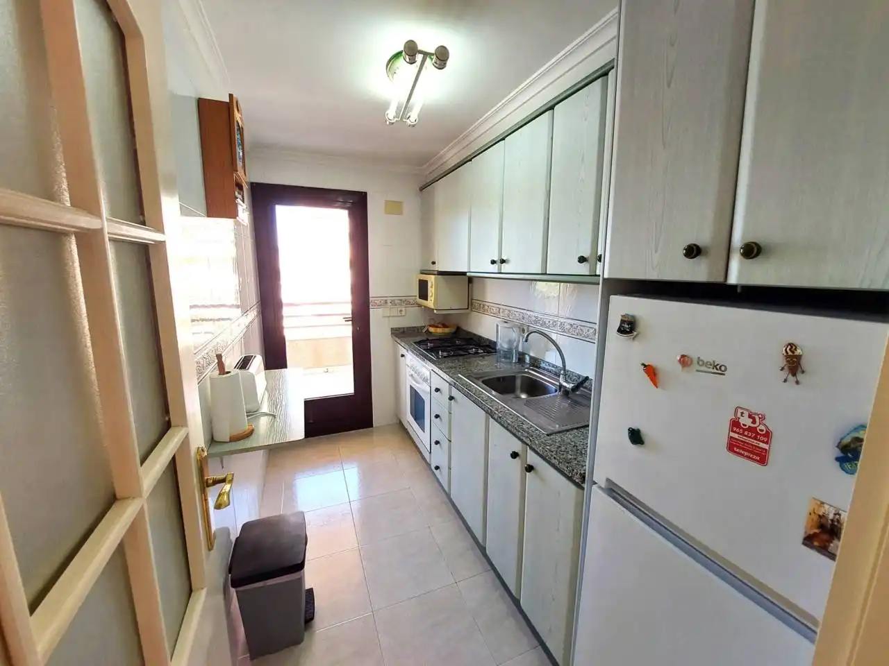 Küche von Wohnung zum Verkauf in Calpe / Calp mit Klimaanlage, Terrasse und Möbliert