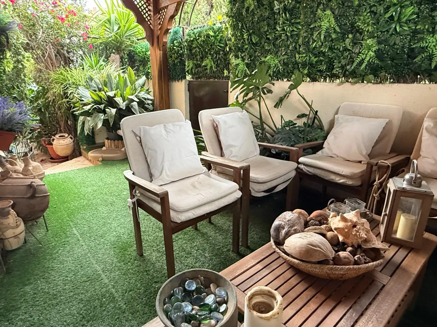 Terraza de Casa adosada en venta en Sant Joan d'Alacant con Jardín privado y Piscina comunitaria