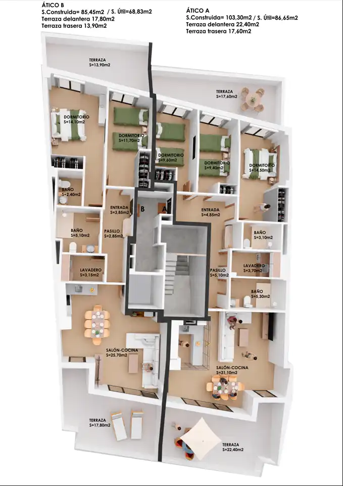 Appartamento di nuova costruzione con ascensore in vendita a Avenida de Ourense 21, imagen 14