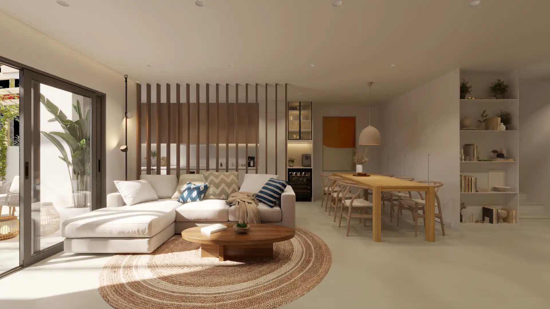 Wohnzimmer von Maisonette zum Verkauf in San Miguel de Abona mit Klimaanlage, Privatgarten und Terrasse