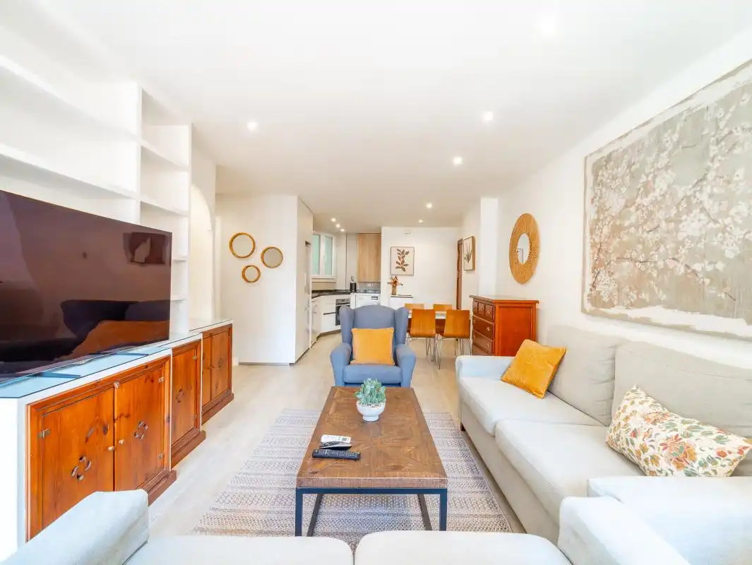 Wohnzimmer von Wohnung zur Miete in Málaga mit Klimaanlage, Heizung und Terrasse