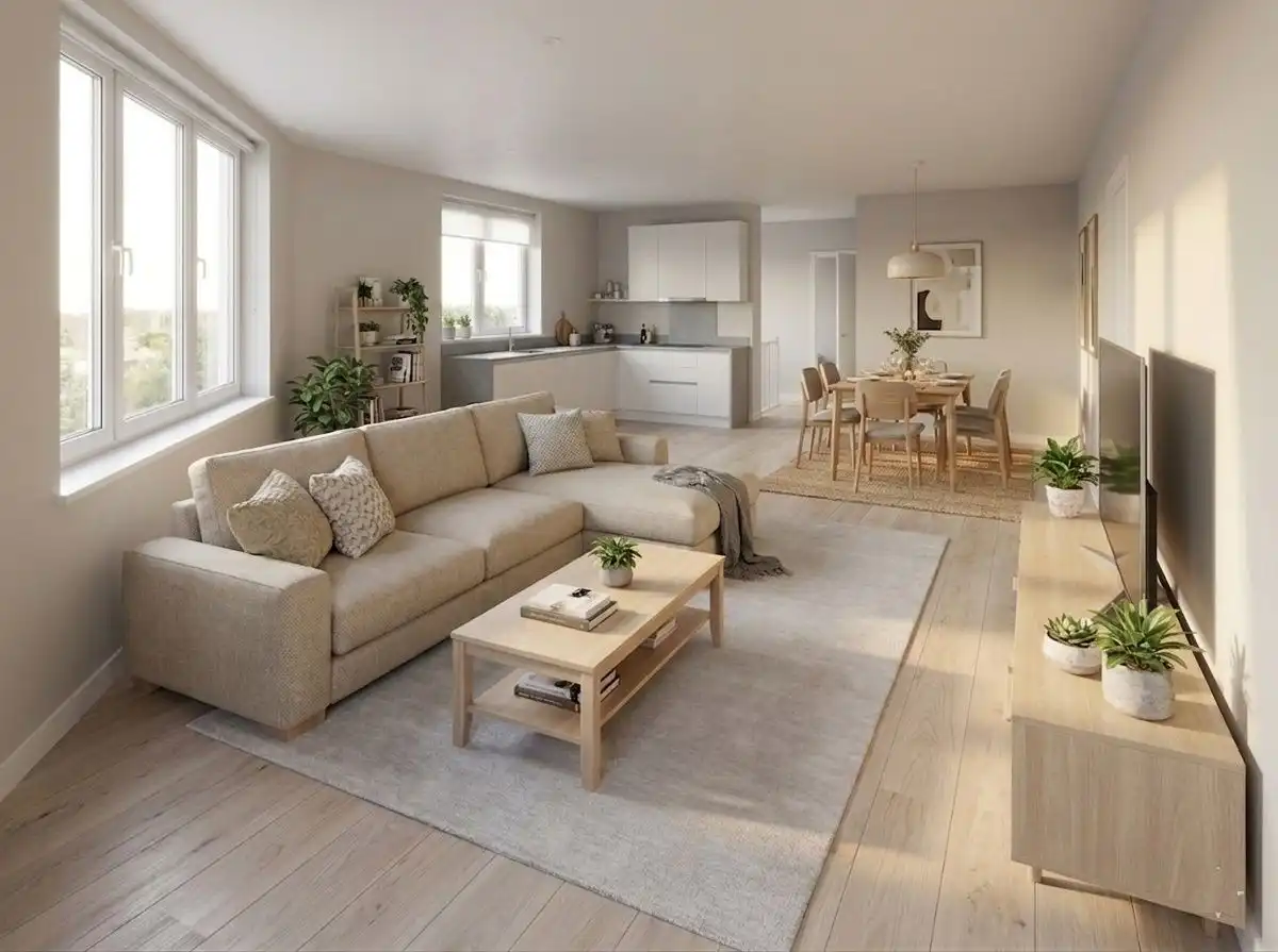 Wohnzimmer von Wohnung zum Verkauf in Boiro mit Heizung, Abstellraum und Balkon