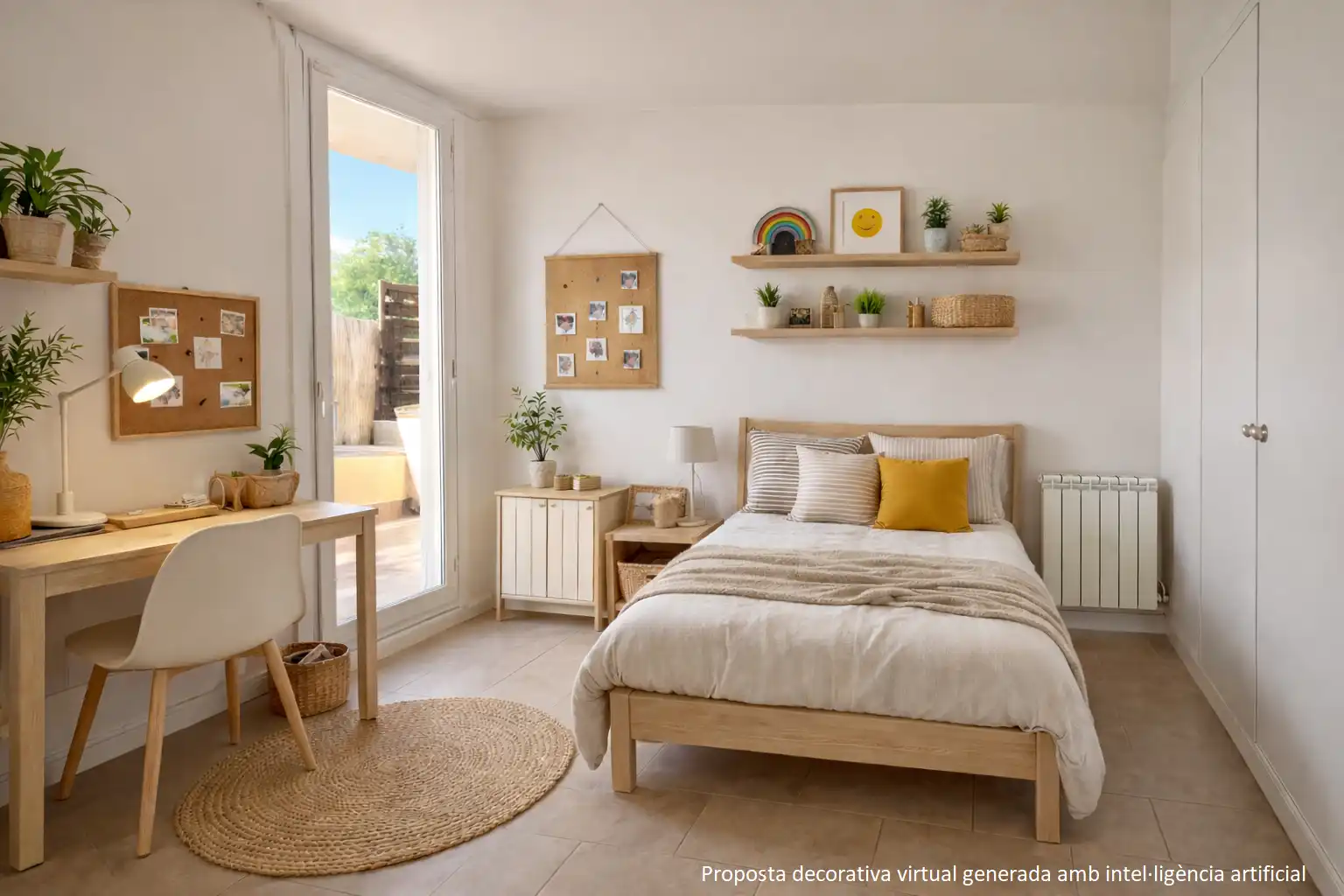 Schlafzimmer von Dachboden zum Verkauf in Sant Vicenç de Montalt mit Klimaanlage, Heizung und Abstellraum
