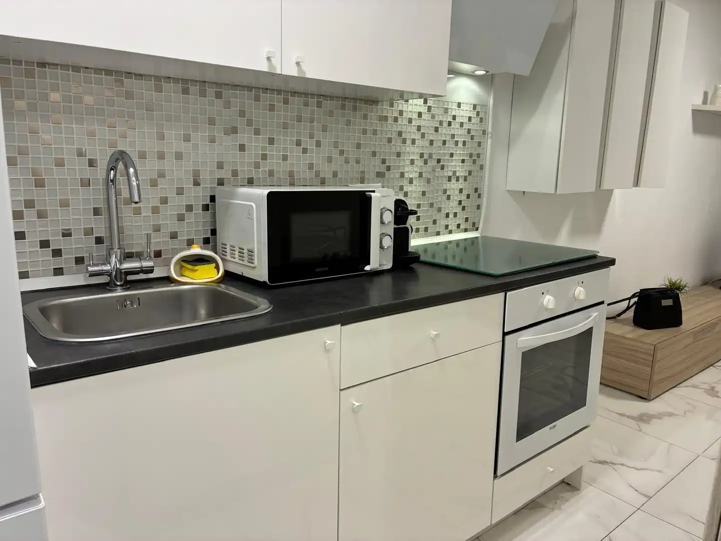 Cocina de Apartamento de alquiler en Finestrat con Aire acondicionado, Jardín privado y Terraza